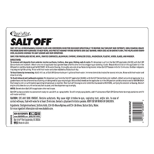 STAR BRITE Salt Off Concentrate - 1 Gallon - Ultimate Salt Remover Wash & Marine Engine Flush for Boats, Vehicles, Trailers, and More (093900N)