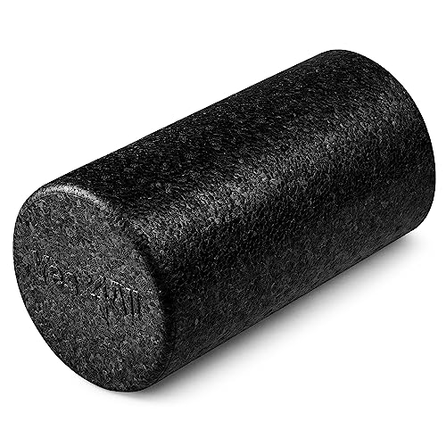 Yes4All High Density Foam Roller for Back, Variety of Sizes & Colors for Yoga, Pilates - Black - 12 Inches