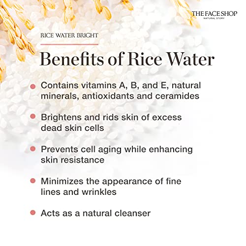 THE FACE SHOP Rice Water Bright Foam Cleanser 300ml, 10.14 Fl Oz (Pack of 1)