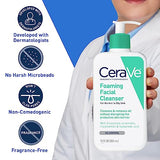 CeraVe Foaming Facial Cleanser | Daily Face Wash for Oily Skin with Hyaluronic Acid, Ceramides, and Niacinamide| Fragrance Free Paraben Free | 16 Fluid Ounce