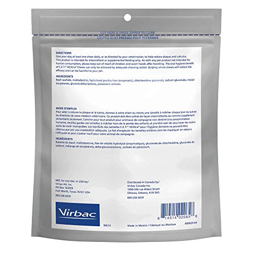 Virbac CET HEXtra Premium Oral Hygeine for Dogs, over 50lbs.