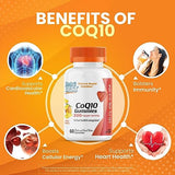 Doctors Best CoQ10 Gummies 200 Mg, Coenzyme Q10 (Ubiquinone), Supports Heart Health, Boost Cellular Energy, Potent Antioxidant, 60 Ct (Packaging May Vary)