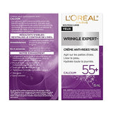 LOreal Paris Wrinkle Expert 55+ Anti-Wrinkle Eye Cream with Calcium, Reduce Crows feet 1.7 fl. Oz