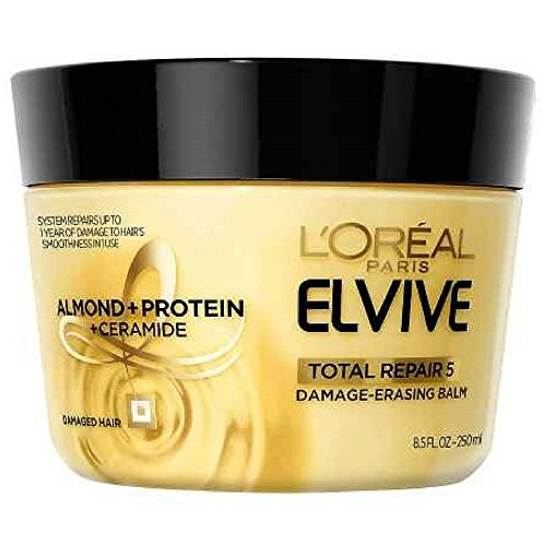 L’Oréal Paris Elvive Total Repair 5 Damage-Erasing Balm with Almond and Protein, 8.5 Ounce