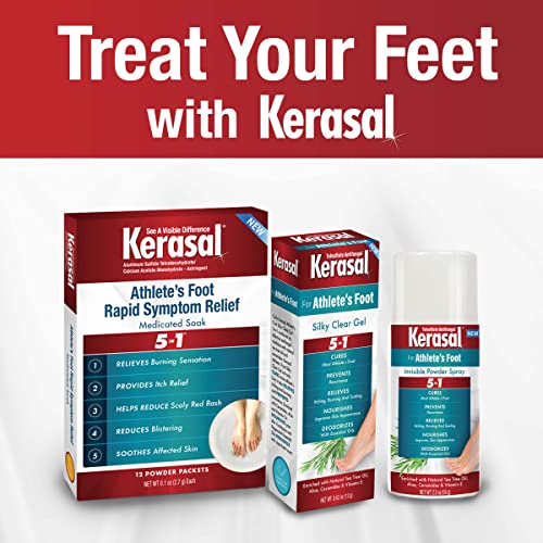 Kerasal 5-in-1 Athlete's Foot Silky Clear Gel, 0.42 oz