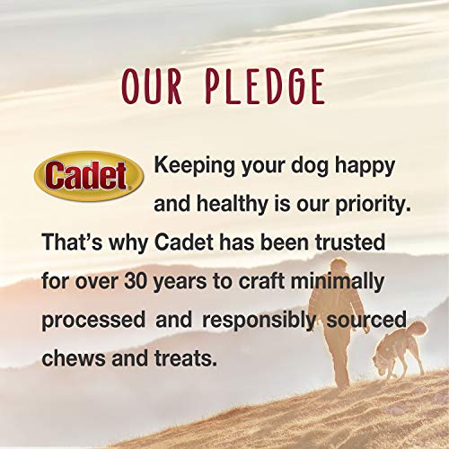 Cadet Gourmet Triple Chews Pork Hide, Sweet Potato, & Duck Dog Treats - Healthy Dog Treats for Small & Large Dogs - Inspected & Tested in USA (6 Count)