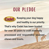 Cadet Gourmet Triple Chews Pork Hide, Sweet Potato, & Duck Dog Treats - Healthy Dog Treats for Small & Large Dogs - Inspected & Tested in USA (6 Count)