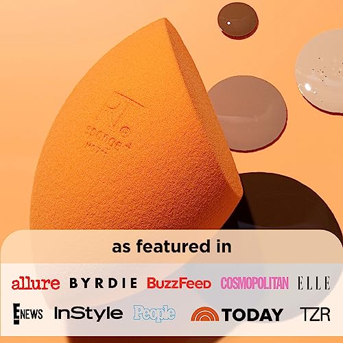 Real Techniques Miracle Airblend Sponge, Matte Makeup Blending Sponge, For Liquid, Cream, & Powder Products, Offers Medium To Full Coverage, Foundation Sponge, Packaging May Vary, 1 Count