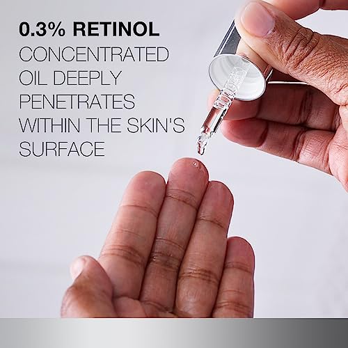 Neutrogena Rapid Wrinkle Repair 0.3% Concentrated Retinol Face Oil, Daily Anti-Aging Face Serum to Fight Fine Lines, Deep Wrinkles, & Dark Spots, 1.0 fl. oz