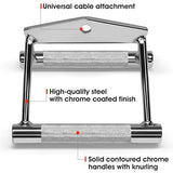 Yes4All Double D Row Handle Cable Attachment for Weight Workout, Cable Machine Accessories for Home Gym