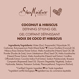 SheaMoisture Defining Styling Gel For Thick, Curly Hair Coconut and Hibiscus Paraben-Free Frizz Control Styling Gel 15 oz