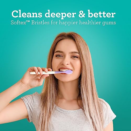 GuruNanda Butter On Gums Toothbrush with 8000+ Softex Bristles - Ultra Soft Toothbrush for Sensitive & Receeding Gums - Ergonomic Rubber Handle & Multi-Directional Bristles for Whiter Teeth - 6 Count