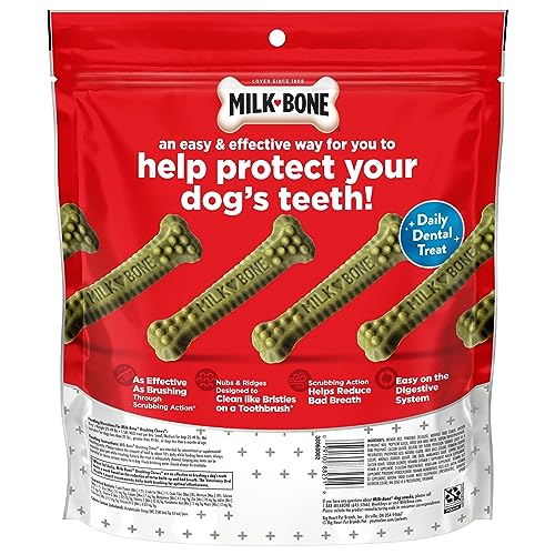 Milk-Bone Fresh Breath Brushing Chews, 18 Large Daily Dental Dog Treats