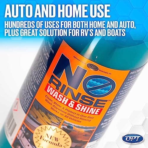 Optimum No Rinse Wash and Shine - ONR Car Wash, New Formula Version 5, Safe on Paint, Coatings, Wraps, and Interior, Rinseless Wash provides a Car Wash Soap Alternative (32 oz)