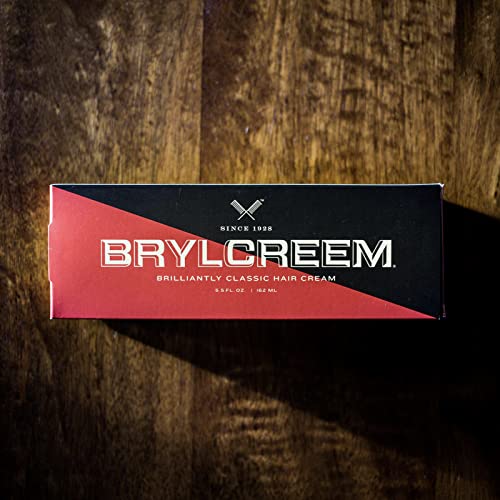 Brylcreem 3-in-1 Original High Shine Mens Hair Cream for Styling, Strengthening, and Conditioning, Alcohol-Free, 5.5 Ounce