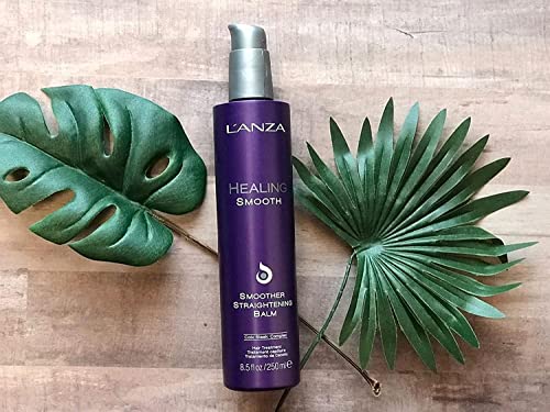 LANZA Healing Smooth Smoother Hair Straightener Balm, With Anti-frizz Technology, Moisturises, Nourishes, and Boosts Movement and Shine for a Naturally Straight Look (8.5 Fl Oz)