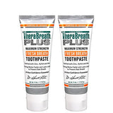 TheraBreath Plus Fresh Breath Maximum Strength 24-Hour Toothpaste with Zinc, Xylitol and Aloe, 4 Ounce (Pack of 2)