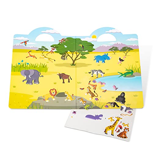 Melissa & Doug Vehicles Puffy Sticker Play Set Travel Toy with Double-Sided Background, 32 Reusable Puffy Stickers