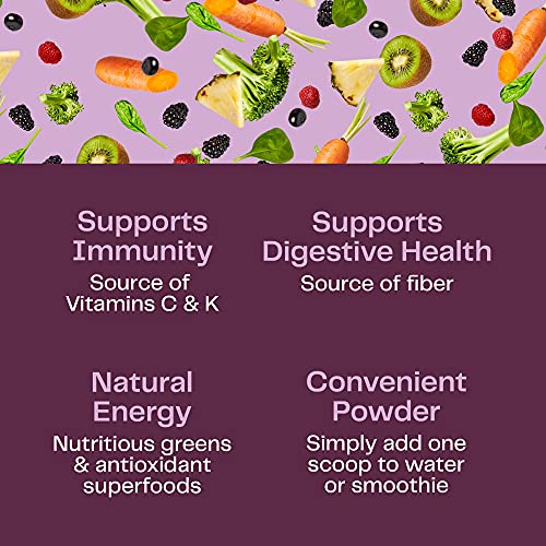 Amazing Grass Greens Blend Antioxidant: Super Greens Powder Smoothie Mix with Organic Spirulina, Beet Root Powder, Elderberry & Probiotics, Sweet Berry, 60 Servings (Packaging May Vary)