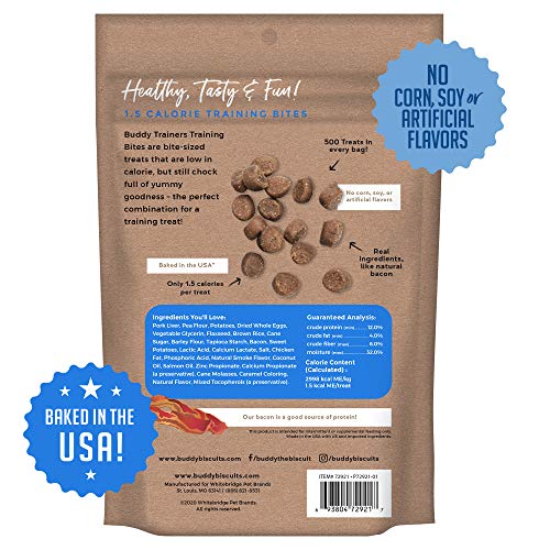 Buddy Biscuits Training Bites for Dogs, Low Calorie Dog Treats Baked in The USA, Chicken 10 oz.