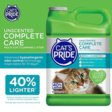 Cats Pride Premium Lightweight Clumping Litter Complete Care - Up to 10 Days of Powerful Odor Control - Hypoallergenic - Multi-Cat, Unscented, 10 Pounds