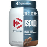 Dymatize ISO100 Hydrolyzed Protein Powder, 100% Whey Isolate Protein, 25g of Protein, 5.5g BCAAs, Gluten Free, Fast Absorbing, Easy Digesting, Strawberry, 20 Servings