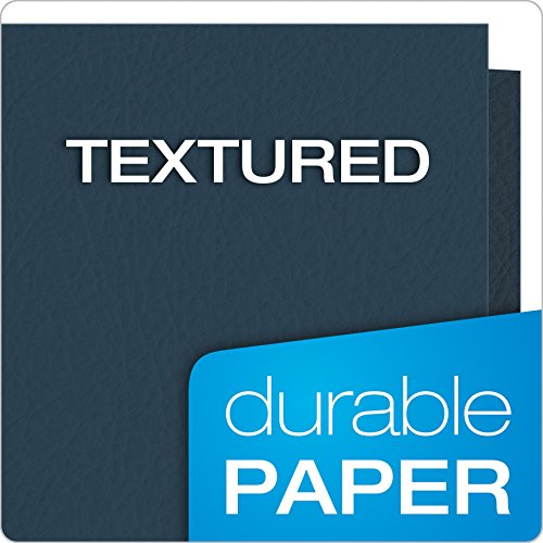 Oxford Twin-Pocket Folders, Textured Paper, Letter Size, Black, Holds 100 Sheets, Box of 25 (57506EE)