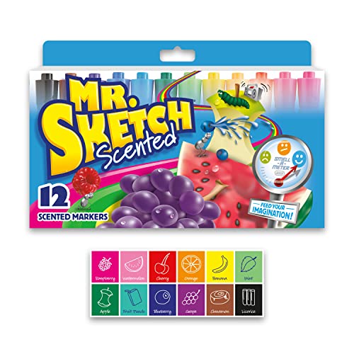 Sanford® Mr. Sketch® Watercolor Markers, Scented Assorted Colors, Set Of 12