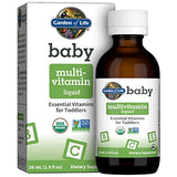 Garden of Life Baby Multivitamin Drops, Organic Multivitamins for Infants & Toddlers - Essential Vitamins & Nutrients for Babies, Vegan, Gluten Free, Non-GMO, 56 Servings, 1.9 fl oz Liquid Supplement