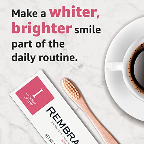 REMBRANDT Intense Stain Whitening Toothpaste With Fluoride, Removes Tough Stains, Rehardens And Strengthens Enamel, 3.5 Ounce - (Pack of 2)