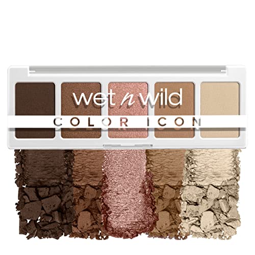 wet n wild Color Icon Eyeshadow Makeup 5 Pan Palette, Purple Petalette, Matte, Shimmer, Metallic, Long Wearing, Rich Buttery Pigment, Cruelty Free