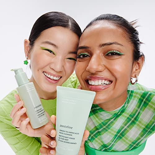 innisfree Green Tea Hyaluronic Acid Face Cleanser Antioxidant, Amino Acid Rich, Hydration, Non-Stripping Foam