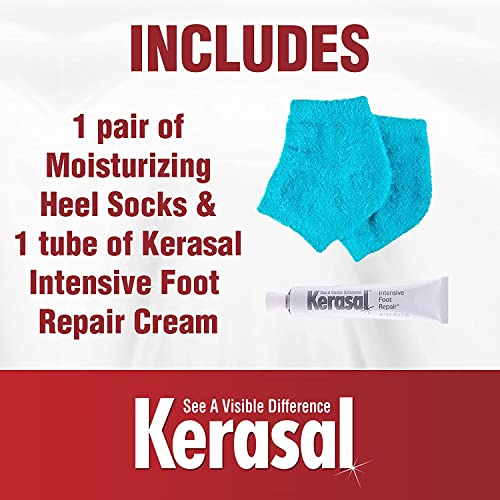 Kerasal Nighttime Intensive Foot Repair, Skin Healing Ointment for Cracked Heels and Dry Feet, 1 oz