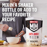 Muscle Milk 100% Whey Protein Powder, Chocolate, 5 Pound, 66 Servings, 25g Protein, 2g Sugar, Low in Fat, NSF Certified for Sport, Energizing Snack, Workout Recovery, Packaging May Vary