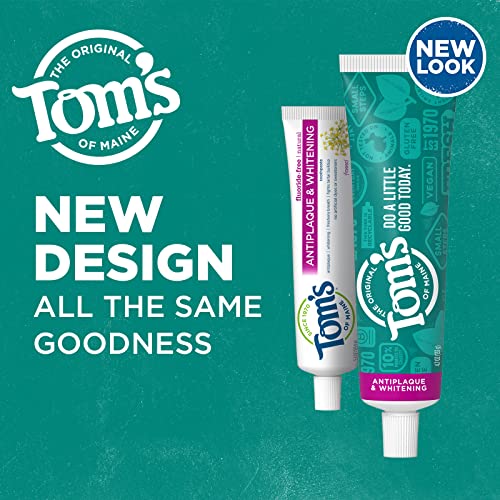 Tom's of Maine Fluoride-Free Antiplaque & Whitening Natural Toothpaste, Fennel, 5.5 oz. 2-Pack