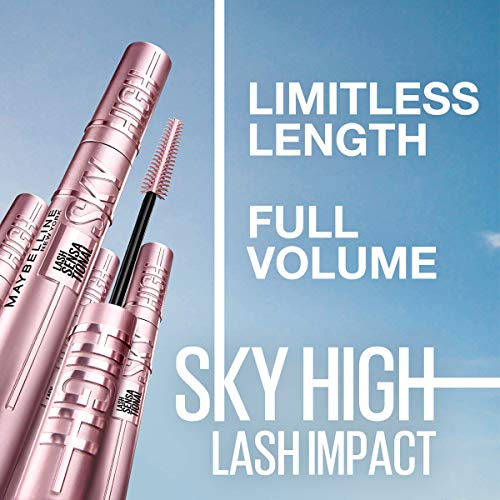 Maybelline New York Lash Sensational Sky High Serum Infused Lash Primer for Mascara, Lengthening, Thickening, Tinted and Washable Formula, Soft Black, 1 Count