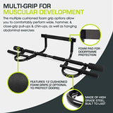 ProsourceFit Fit Multi-Grip Chin-Up/Pull-Up Bar, Heavy Duty Doorway Trainer for Home Gym