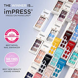 KISS imPRESS Color Press-On Nails Polish-Free Manicure Set, ‘Serendipity’, 30 Chip-Proof, Smudge-Proof Fake Nails