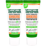 TheraBreath Fresh Breath Dentist Formulated Fluoride Free Toothpaste, Mild Mint, 4 Ounce (Pack of 2), Multi