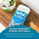 OLLY Ultra Strength Goodbye Stress Softgels, GABA, Ashwagandha, L-Theanine and Lemon Balm, Stress Relief Supplement - 60 Count