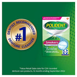 Polident Smokers Antibacterial Denture Cleanser Effervescent Tablets - 120Ct