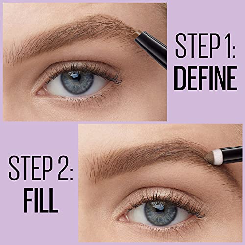 Maybelline New York Express Brow 2-In-1 Pencil and Powder Eyebrow Makeup, Medium Brown, 1 Count