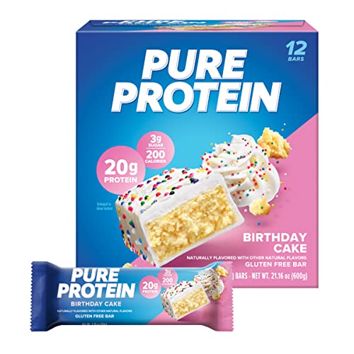 Pure protein bars high protein nutritious snacks to support energy low sugar gluten free chocolate mint cookie 176oz 12 count packaging may vary