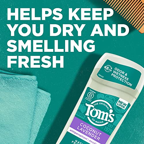 Toms of Maine Antiperspirant Deodorant for Women, Coconut Lavender, 2.25 oz. 3-Pack (Packaging May Vary)