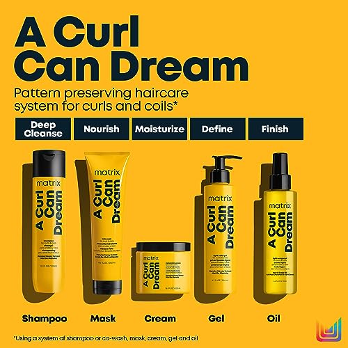 Matrix A Curl Can Dream Light Hold Gel | Defines Curls Without Flaking or Crunch | For Curly & Coily Hair | Silicone, Sulfate & Paraben Free | Salon Styling Gel | Packaging May Vary | 6.7 Fl. Oz.