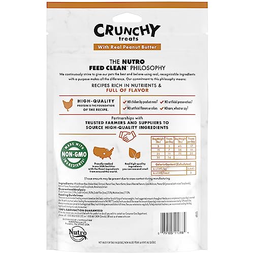 NUTRO Crunchy Dog Treats with Real Peanut Butter, 16 oz. Bag