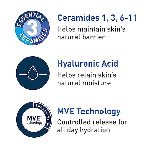 CeraVe Hydrating Facial Cleanser | Moisturizing Non-Foaming Face Wash with Hyaluronic Acid, Ceramides and Glycerin | Fragrance Free Paraben Free | 19 Fluid Ounce