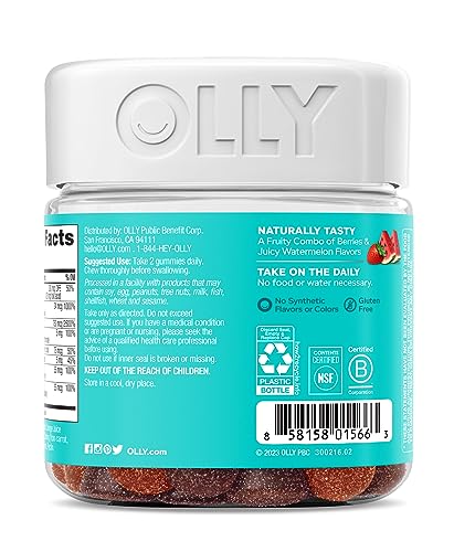 OLLY Kids Multivitamin Gummy Worms, Overall Health and Immune Support, Vitamins and Minerals A, C, D, E, Bs and Zinc, Chewable Supplement, Sour Fruit Punch, 45 Day Supply - 70 Count