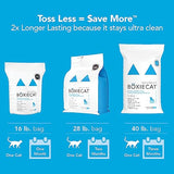 Boxiecat Premium Clumping Clay Cat Litter, Scent Free, 40lbs - Longer Lasting Odor Control - Hard, Non Stick Clumps - Stays Ultra Clean - 99.9% Dust Free