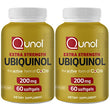 Ubiquinol CoQ10 200mg Softgels, Qunol Ubiquinol 200mg - Active Form of Coenzyme Q10, Antioxidant for Heart Health - 60 Count (Pack of 2)